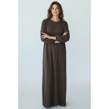 Ece Giyim Kadın Kristal Iki Iplik Kol Dikiş Detaylı Mevsimlik Elbise