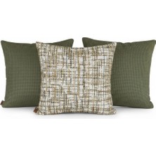 Elanora Home Dekoratif Kırlent Kılıfı,yüksek Kaliteli Dokuma Kumaş,leke Tutmaz,3’lü Set