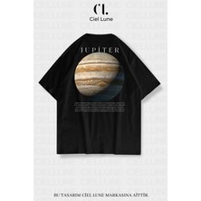 Nevermind Unisex Kadın Erkek Jupiter Baskılı Özel Tasarım Oversize T-Shirt
