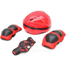 Feyza Design Çocuklar Için 7 Parça Güvenlik Koruyucu Seti, Kask, Dizlik, Dirseklik, Eldiven