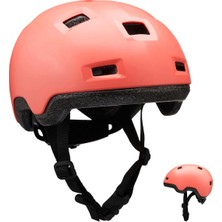 Feyza Design Çocuk Kaskı, Paten, Kaykay, Scooter, Mercan Rengi, Güvenle Kullanım