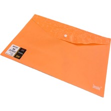 Bayındır Sensho A4 Turuncu Desenli Çıtçıtlı Dosya