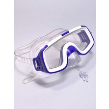 PremiumPort Çocuk Yüzücü Maskesi ve Kulak Tıkacı Seti, Vakumlu ve Su Geçirmez