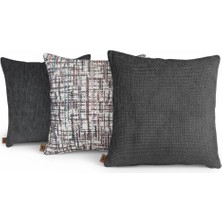 Elanora Home Dekoratif Kırlent Kılıfı,yüksek Kaliteli Dokuma Kumaş,leke Tutmaz,3’lü Set