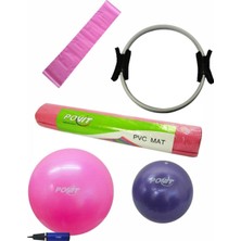 PremiumPort 5'li Pilates Set: Mat, Çember, Top, Band ve Ekstra Aksesuarlar
