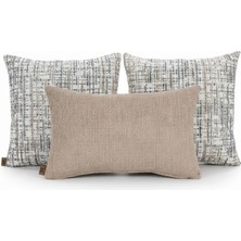 Elanora Home Dekoratif Kırlent Kılıfı,yüksek Kaliteli Dokuma Kumaş,leke Tutmaz,3’lü Set