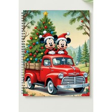 Black-One Mickey Mause A5 Metal Spiralli Çizgisiz Kalın Bristol Kapak Mickey  Mause Defter