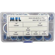Mel 65 Parça Inch Ölçülü Oringli Pul Seti