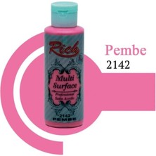 Rich Multi Surface 2142 Pembe Akrilik Boya 120 cc