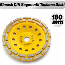 Badem10 Elmaslı Çift Segmentli Taşlama Diski 180MM Beton Taş Mermer Granit Kesme Zımparalama Uyumlu