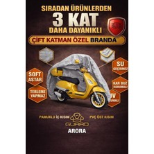 Carguard Arora Safari 50-125 cc Fitilli Motosiklet Brandası Çadır Örtü - Arka Çanta Uyumlu