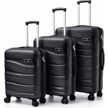 Basarideri Dalgalı Silikon 3'lü Valiz Set