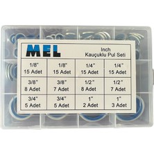 Mel 105 Parça Inch Ölçülü Oringli Pul Seti