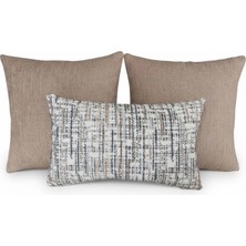 Elanora Home Dekoratif Kırlent Kılıfı,yüksek Kaliteli Dokuma Kumaş,leke Tutmaz,3’lü Set