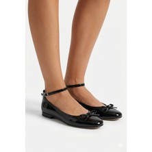 Nmoda Rugan Deri Cilt Mary Jane Babet Şık Tokalı Ortopedik Taban Günlük Ayakkabı