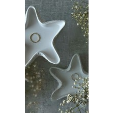 NİLCANDLE Deniz Yıldızı Şeklinde Takı Kasesi - Minimalist Dekoratif Obje – Yüzük ve Küpe Saklama Kabı