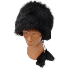 Zemheriden Kürklü Kadın-Erkek Deri Şapka Börk