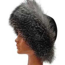 Zemheriden Frost Kürklü Kadın Deri Şapka , Rus Şapkası, Hakiki Deri Şapka,