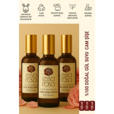 Essa Rosa Gül Suyu Cam Şişe 100 ml - Gözenek Sıkılaştırıcı - Aydınlatıcı - Canlandırıcı - Enerji Yükseltici - Arındırıcı - Saf  - Doğal Tonik