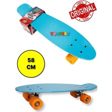 Feyza Design Mavi 58 cm Plastik Kaykay Retroboard, Eğlence ve Deneyim Fırsatı