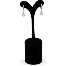 Pangu Altın Renk Damla Taşlı Sallantılı Çelik Kadın Küpe