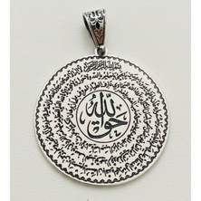 Ceymstech 925 Ayar 14 Gram Şeyh Nazım Kıbrısı El-Hakkani Mührü Şerifi Gümüş Kolye Ucu Kazıma Model