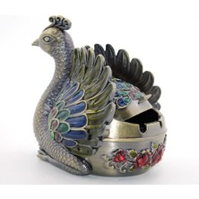 Katre46 Metal Tavuskuşu Figürü Küllük Dekoratif Hediyelik