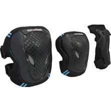 Feyza Design Çocuklar Için Mavi Scooter ve Paten Koruma Seti, Dizlik ve Dirseklik (M)