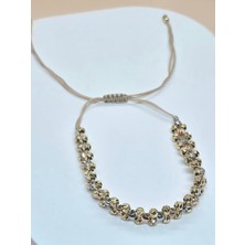 Gold Renk Işıltılı Ipli Bileklik