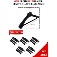 Manken İstanbul 50 Adet 48 Santim Özel Üretim Ceket Askısı | Palto Askısı | Takım Askısı