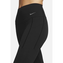 Nike Universa High Rise Full Length Leggings With No Front Seam Kadın Yüksek Bel Lazer Kesim Tayt Siyah