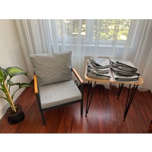 Balkon Bahçe Mobilyası Minder Kılıf Takımı 55*60 Ölçülerinde 4 Sırt 4 Minder Kılıfı