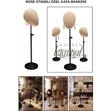 Manken İstanbul Özel Metal Standlı Kafa Mankeni Peruk Mankeni Aksesuar Mankeni - Vitrinler Için Özel Kafa Mankeni