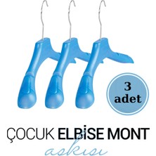 Manken İstanbul Mavi Plastik 30 cm Çocuk Askısı Çocuk Elbise Askısı Çocuk Kıyafet Askısı