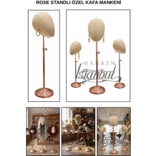 Manken İstanbul Özel Metal Standlı Kafa Mankeni Peruk Mankeni Aksesuar Mankeni - Vitrinler Için Özel Kafa Mankeni