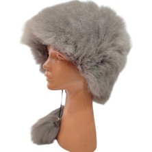 Zemheriden Kürklü Kadın-Erkek Deri Şapka Börk