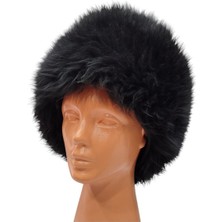 Zemheriden Kürklü Kadın-Erkek Deri Şapka Börk