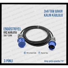 Araç Şarjı  Uyumlu Uzatma 3x6 Ttr Tam Bakır Hes Kablolu Seyyar (1 ile 40 Metre Arası) Araç Şarjı ve Sanayi Cihazları Uyumlu Ceenorm Uzatma