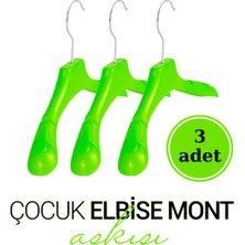 Manken İstanbul Yeşil Plastik 30 cm Çocuk Askısı Çocuk Elbise Askısı Çocuk Kıyafet Askısı