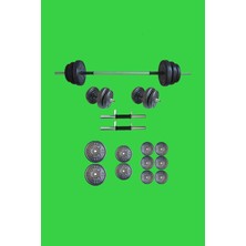 PremiumPort 45 kg Vücut Geliştirme Ağırlık Seti, Halter ve Plaka Ağırlığı