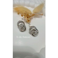 To Be Reborn Çelik Çift Halka Küpe