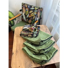 Balkon Bahçe Mobilyası Minder Kılıf Takımı 55*60 Ölçülerinde 4 Alt Oturum 4 Sırt