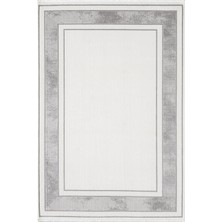 Karmen Halı Leon LN005G Krem Gri Halı Klasik Desen Pamuk Taban Akrilik Tozuaz Salon Yatak Odası Koridor Halısı