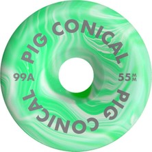 Feyza Design 55MM 99A Swirl Konik Tekerlekler, Yüksek Performanslı ve Dayanıklı