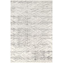 Karmen Halı Look Black LB002G Krem Halı Dekoratif Çizgili Modern Desen Akrilik Yumuşak Tozuaz Salon Halısı