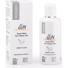 Dermoskin Acgun Yüz Yıkama Jeli 200 ml - Diş Beyazlatıcı Köpük Hediye