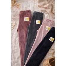 Bobsi Co Kız Çocuk 4'lü Kadife Tayt Seti