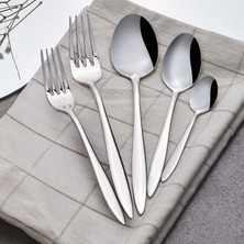 Karaca Elegance Kai 60 Parça 12 Kişilik Çatal Kaşık Seti Platin