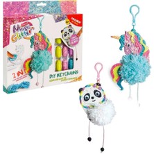 Trust Store 2in1 Magic Glitter Anahtarlık Tasarım Seti Panda & Unicorn Simli Kendin Yap Yaratıcı Oyun Seti