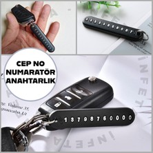 İnfeta Numaratör Araba Motor Anahtarlık-Kayıp Önleyici Cep No Yazılabilen Numaratör Anahtarlık